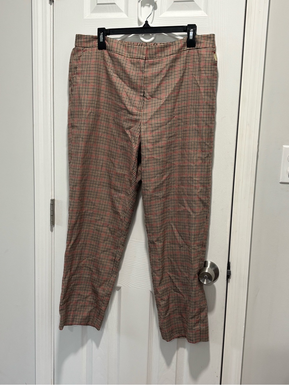 Tommy Hilfiger Brown Glen Plaid Cropped Slim Pants - Picture 2 of 14